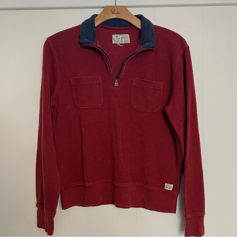 Lucky Brand Men’s Medium Quarter-zip Pullover Sweater